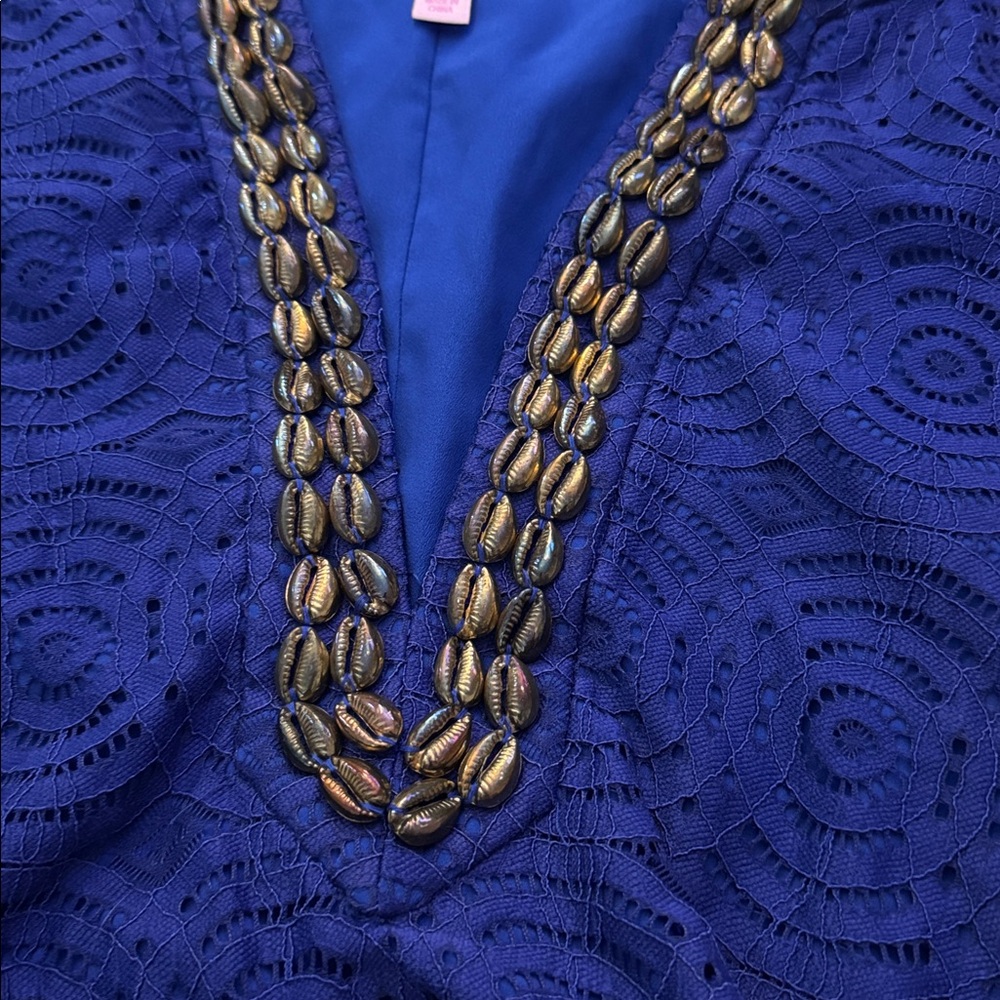 Lilly Pulitzer Achelle Blue Beaded Swing Dress - Picture 5 of 10